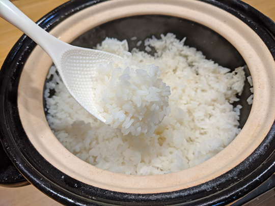 野田自然栽培米炊き立て