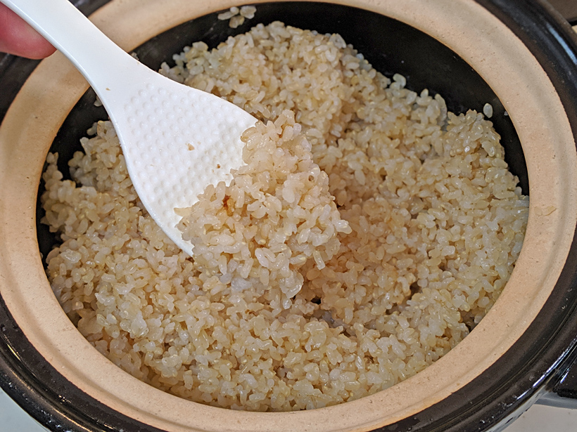 平田自然栽培米玄米炊き立て
