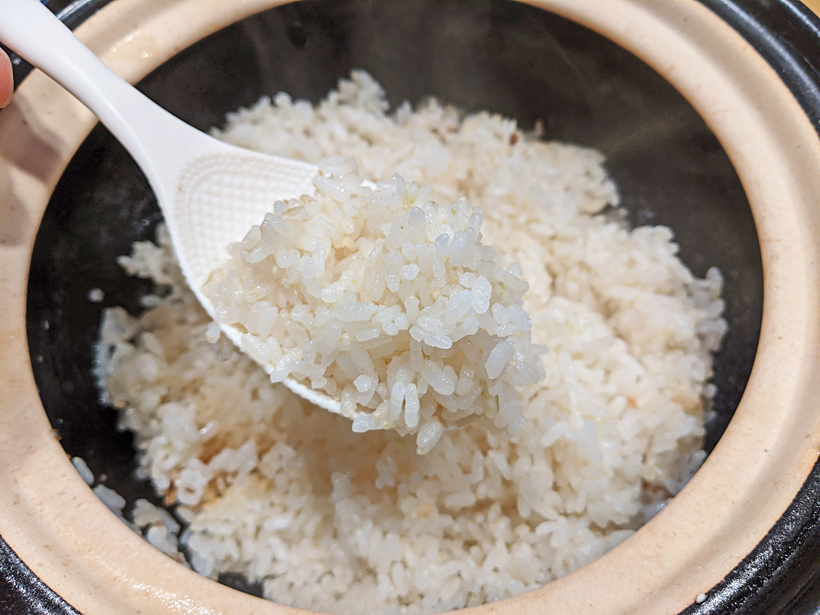 自然栽培米炊き立て