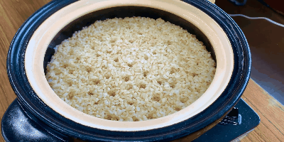 自然栽培米炊き立て