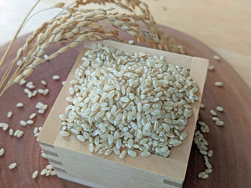 升に入った自然栽培米