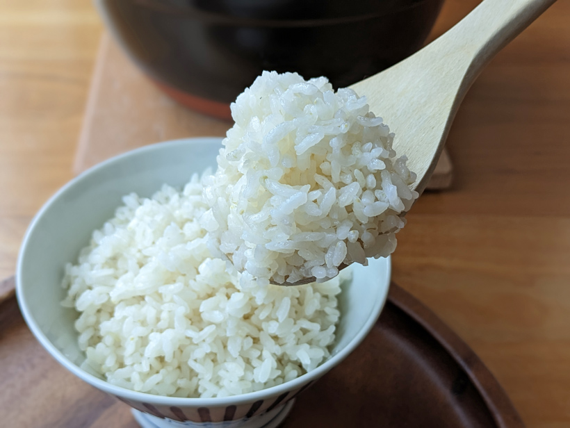 自然栽培米のご飯