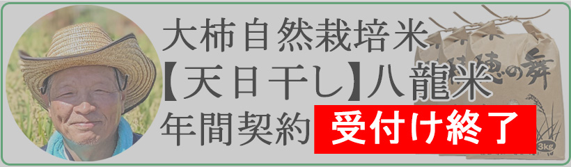 大柿自然栽培米八龍米年間契約