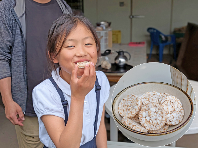 子どもが食べる自然栽培玄米ぽんせん